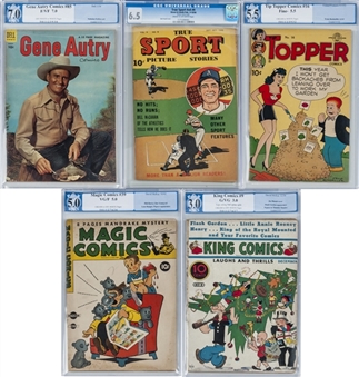1936-1954 Misc. Brands Comic PGX-Graded Collection (5 Different)